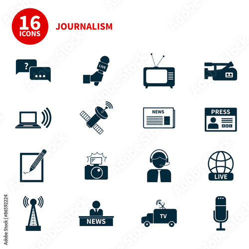 Journalism Icons Set