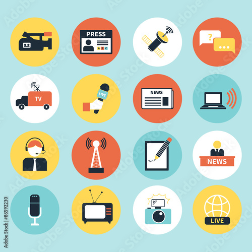 Journalism Icons Set