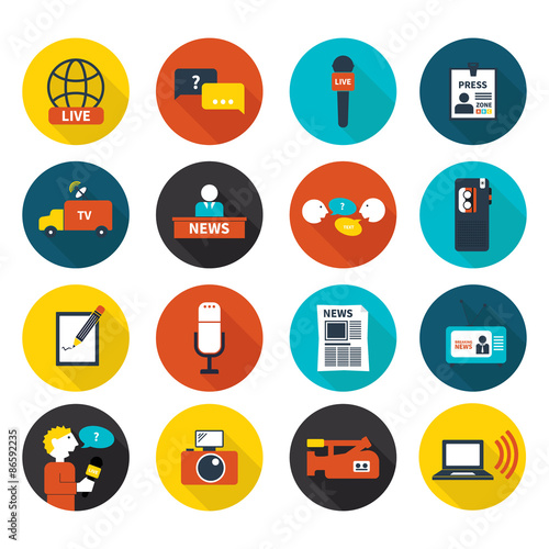 Journalism Icons Set