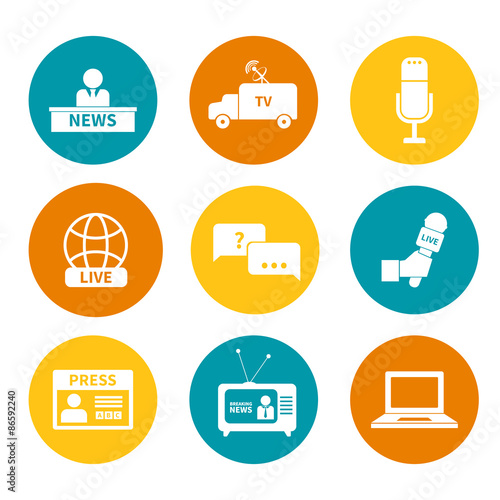 Journalism Icons Set