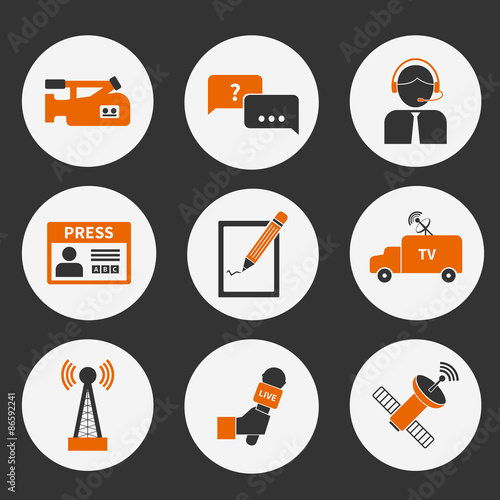 Journalism Icons Set