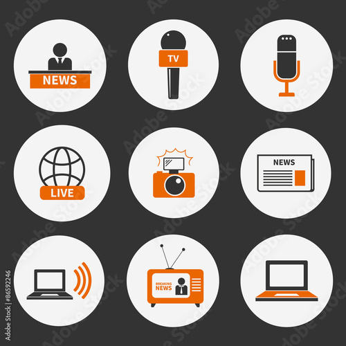 Journalism Icons Set