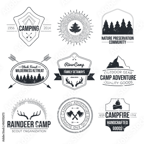 Camping icons.