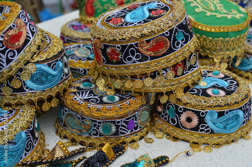 Fair dedicated to the celebration of Novruz holiday, caucasian hats, Baku Azerbaijan © Tycsan
