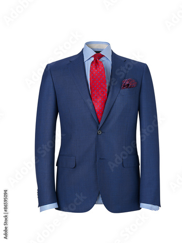 Valokuva mens suit isolated on white with clipping path