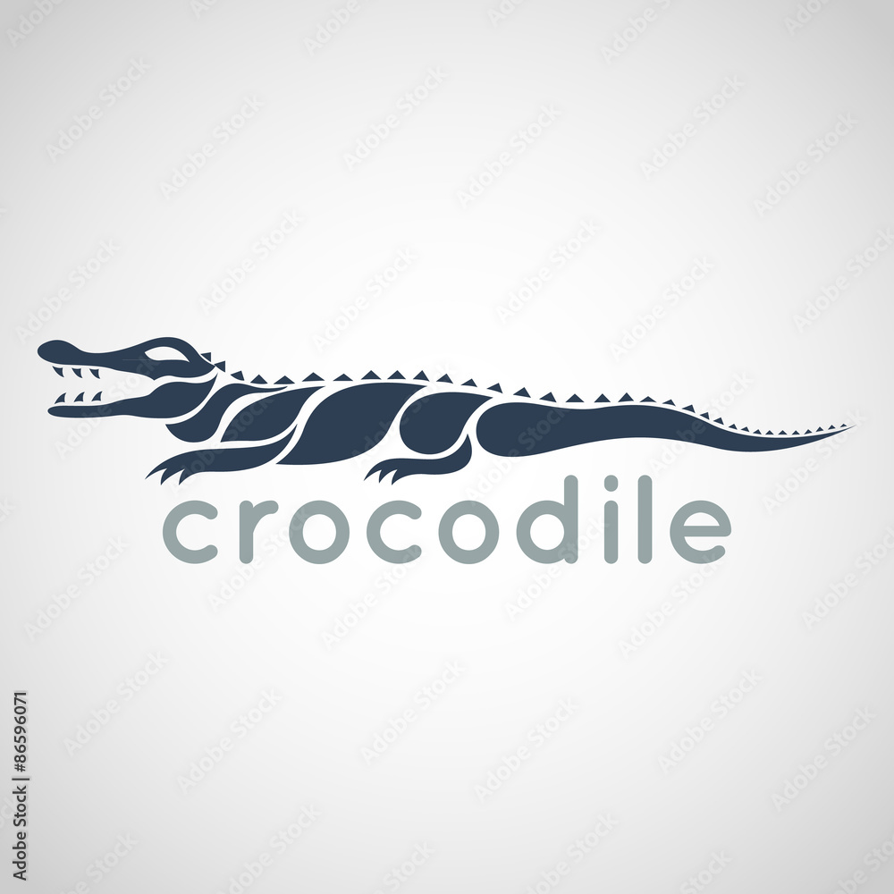 Naklejka premium crocodile logo vector