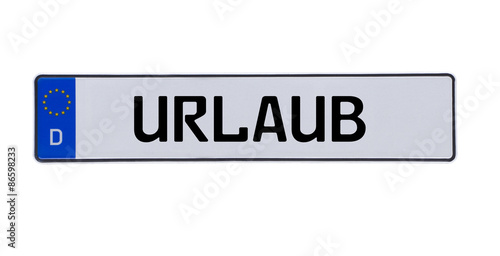 Autoschild "URLAUB"