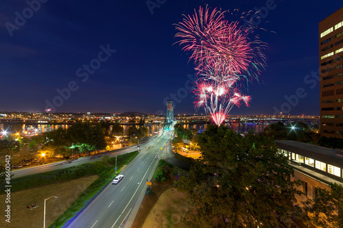 4th of July Fireworks in Portland Oregon © jpldesigns