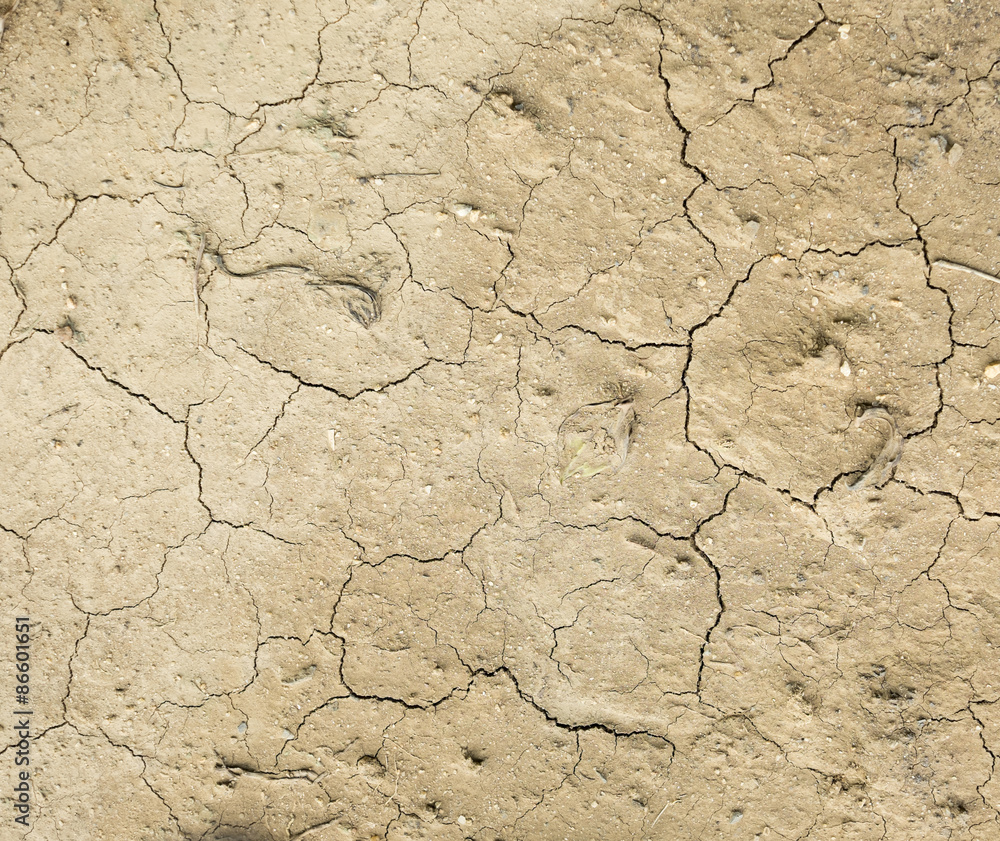 Dry clay texture as background Dry clay texture as background