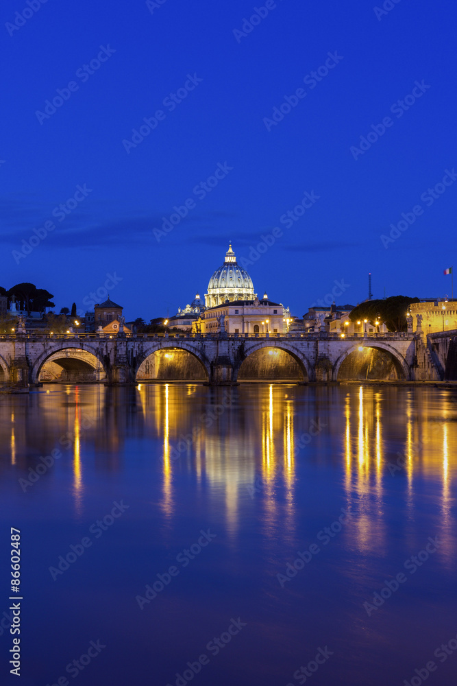 View on St. Peter's Basilica in Rome