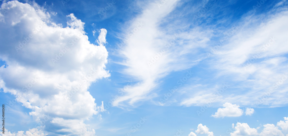 blue sky with white cloud background