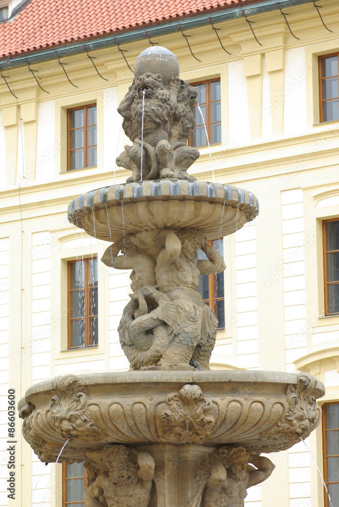 Old fountain in Prague