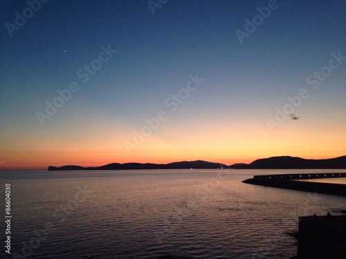 sunset in alghero  sardinia  italy