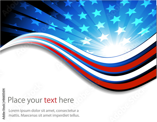 American flag, abstract background of the 