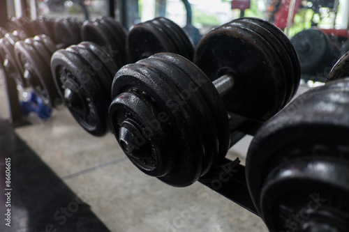 weight training in gym bodybuilding equipment