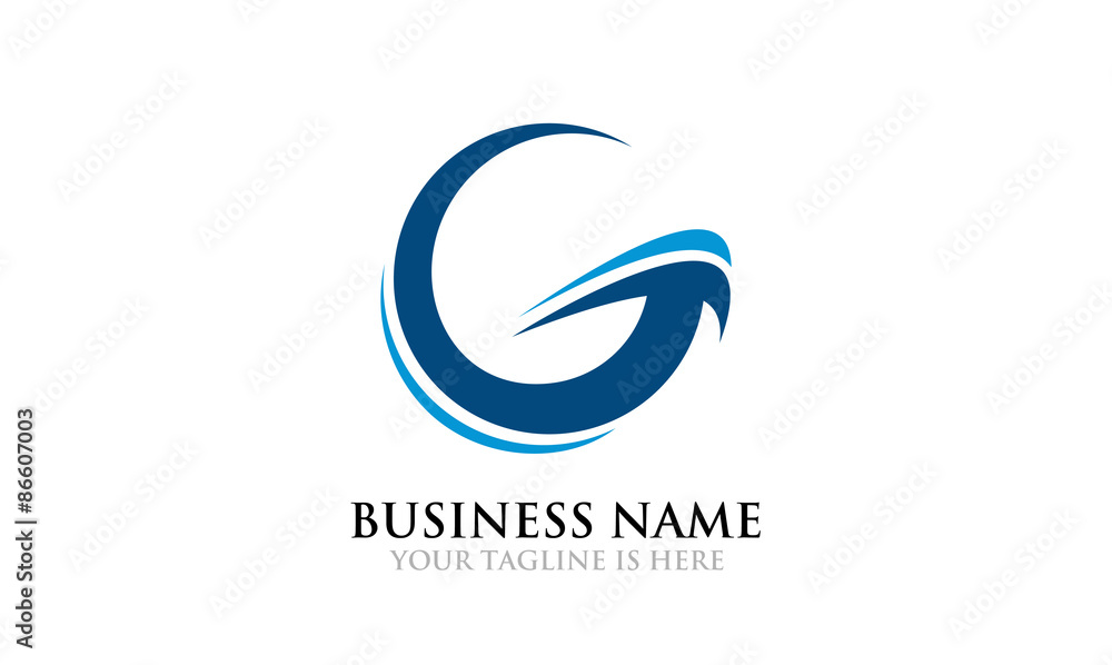 Simple Flat G with Arrow Logo Simple Flat G with Arrow Logo