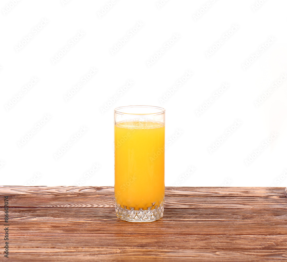 Fresh orange juice on the wood background Fresh orange juice on the wood background