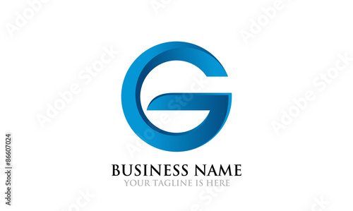 Simple 3D G Logo Template