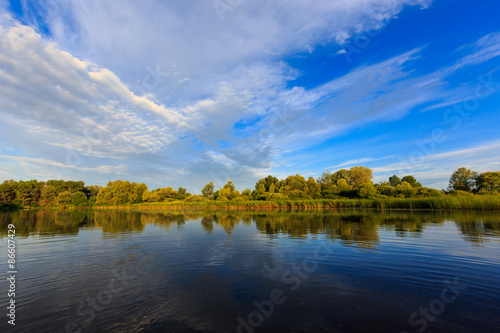 summer scene on lake