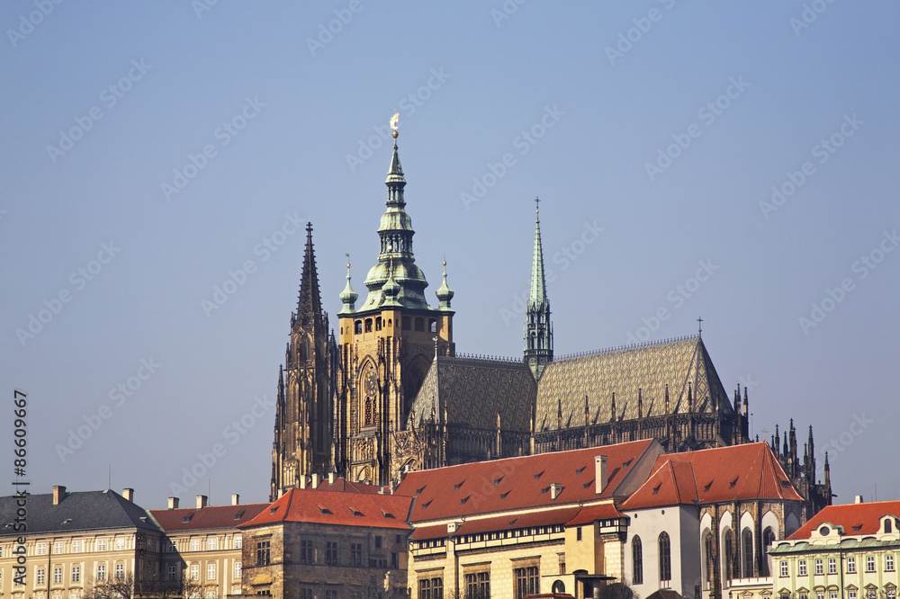 Obraz premium Saint Vitus Cathedral in Prague. Czech Republic