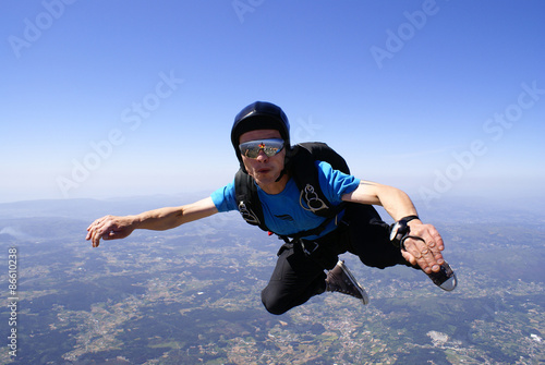 Tableau sur toile Skydiver freefall maneuvers
Skydiving landscape