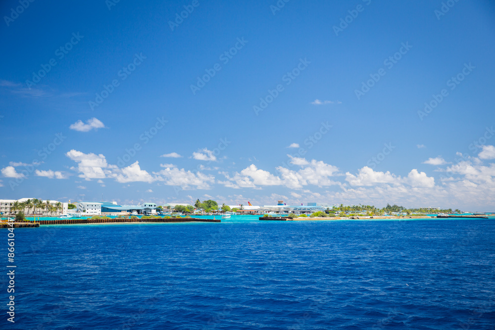 View of the city Male, Maldives
