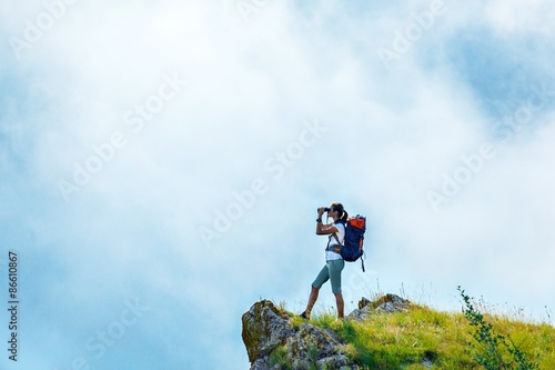 Fotografie Hiking, Women, Mountain.
