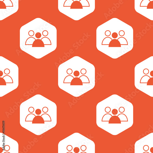 Orange hexagon group leader pattern
