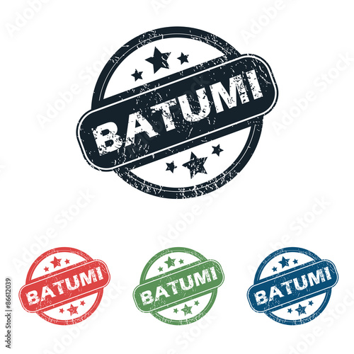 Round Batumi city stamp set