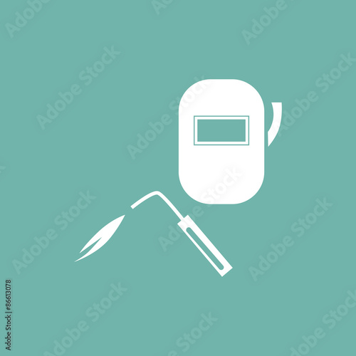Welder and helmet icon