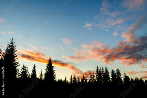 Sunset sky. Russian nature