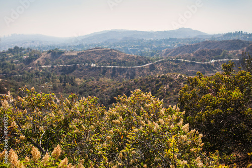 Mountains of southern California around the city Los Angeles