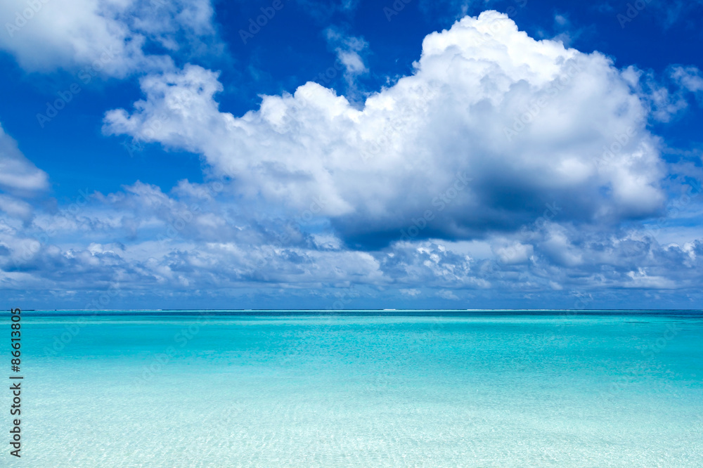 paradise view of the tropical Caribbean island paradise view of the tropical Caribbean island
