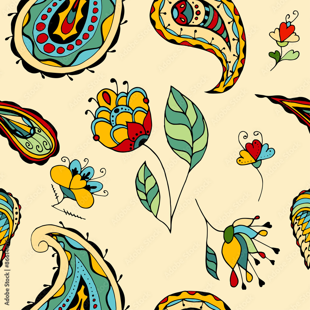 Fototapeta premium Seamless Floral Pattern