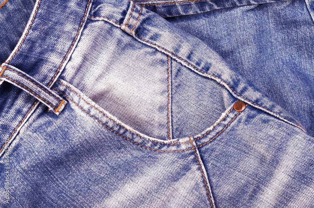 Fototapeta premium Jeans, fabric, texture, material, textile, cotton