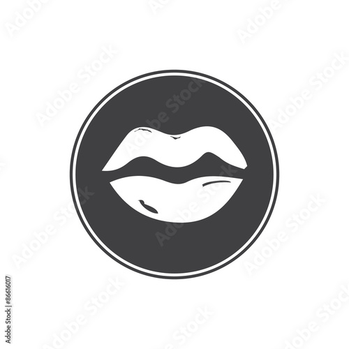 Woman mouth icon