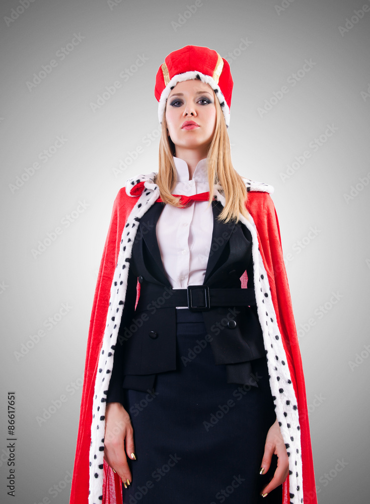 Businesswoman in royal suit against the gradient Businesswoman in royal suit against the gradient