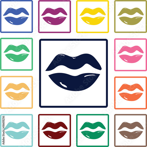 Woman mouth icon