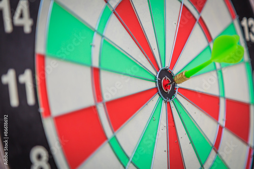 Dartboard with dart