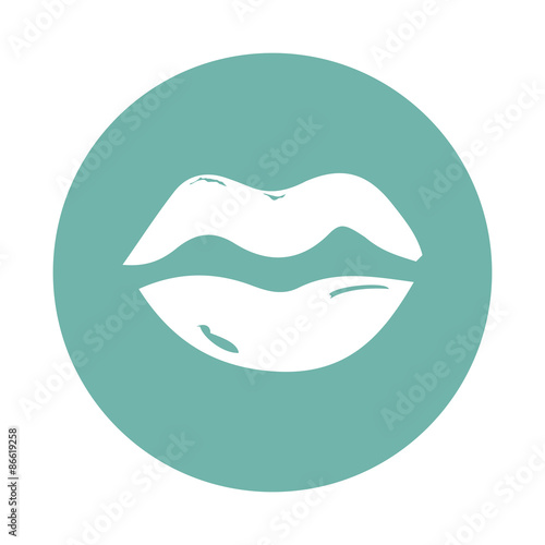 Woman mouth icon