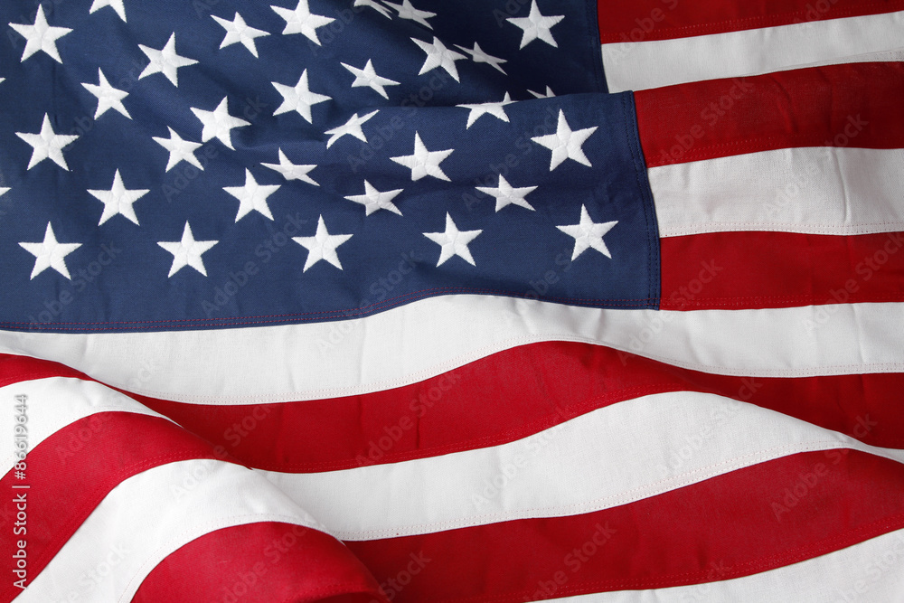 Obraz premium Rippled America flag