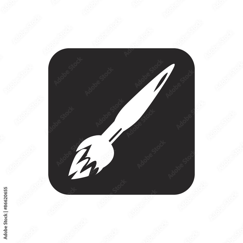 Obraz premium Cosmetic brush icon