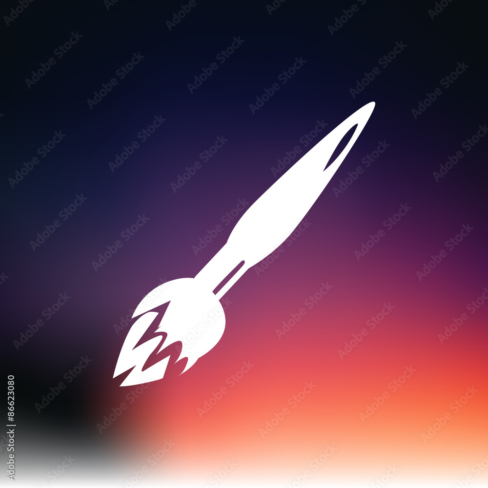 Obraz premium Cosmetic brush icon