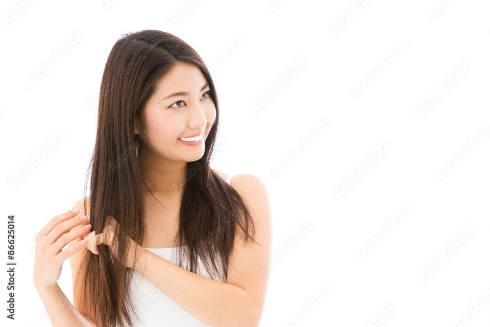 attractive asian woman isolated on white background attractive asian woman isolated on white background