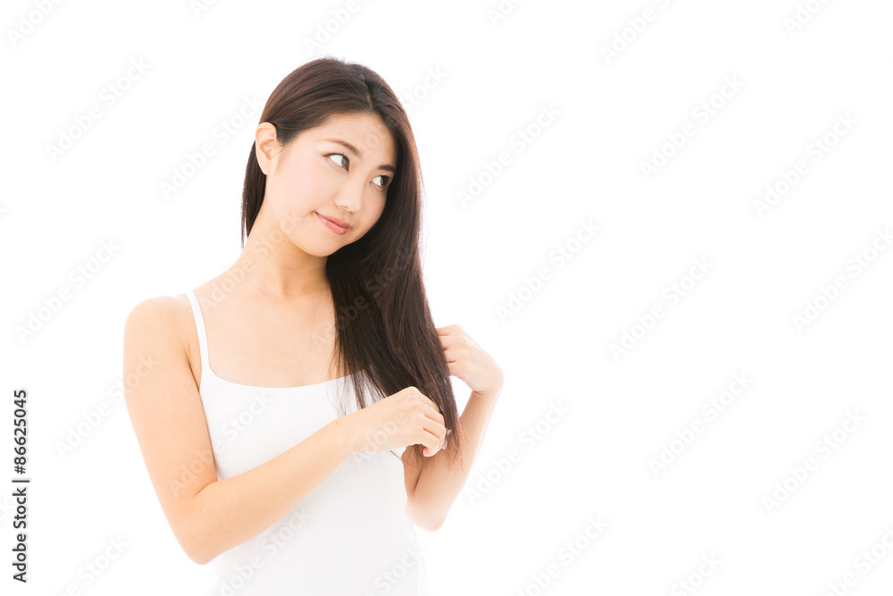 attractive asian woman isolated on white background attractive asian woman isolated on white background