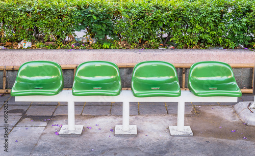 chair in bus stop