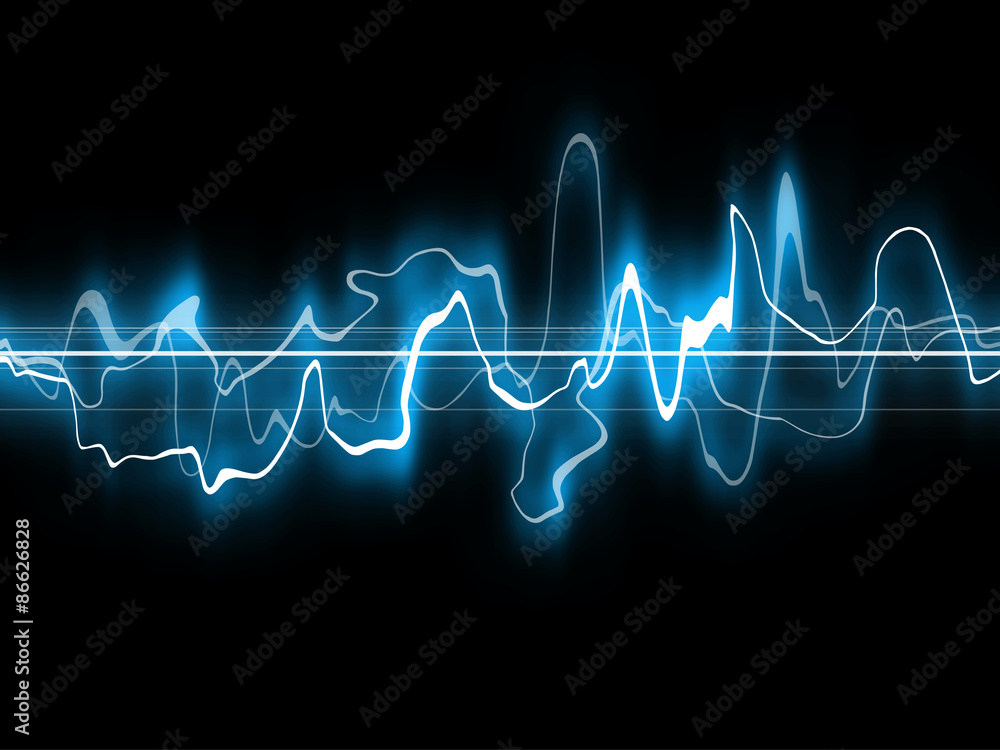 Naklejka premium Blue Analog Lines