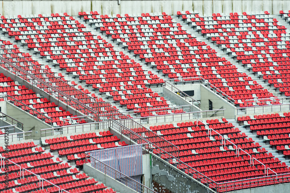 Naklejka premium Modern stadium seats perspective