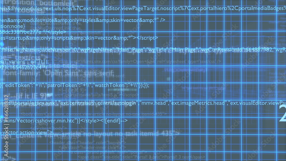 Data code in digital technology - blue variant. Loop able. 4k UHD Data code in digital technology - blue variant. Loop able. 4k UHD