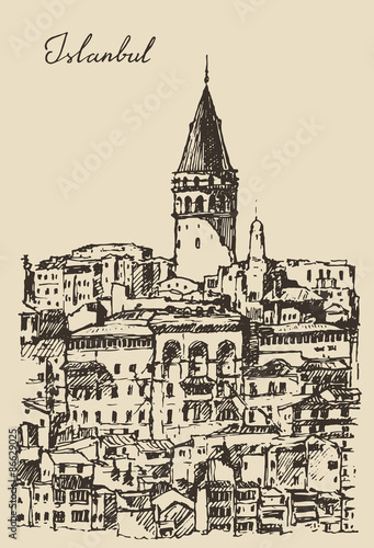 Istanbul, Turkey, City Architecture, Galata Tower